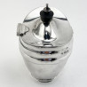 Oval Edwardian Sterling Silver Tea Caddy