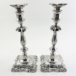 Pair of George III Style Sterling Silver Candlesticks (1932)