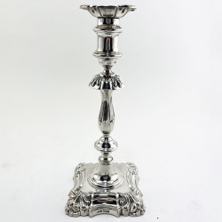 Pair of George III Style Sterling Silver Candlesticks