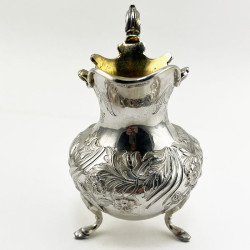Unusual Early Victorian Sterling Silver Cream Jug