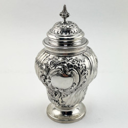 William Comyns & Son Victorian Sterling Silver Tea Caddy (1887)