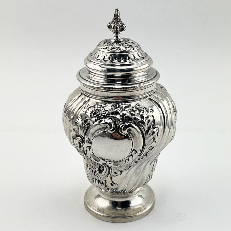 William Comyns & Son Victorian Sterling Silver Tea Caddy (1887)