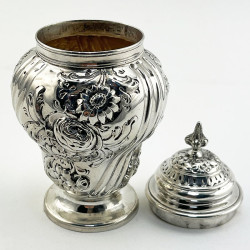 William Comyns & Son Victorian Sterling Silver Tea Caddy