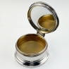 Green Enamel and Sterling Silver Jewellery or Trinket Box