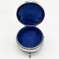 Unusual Edwardian Mother of Pearl and Silver Jewellery or Trinket Box