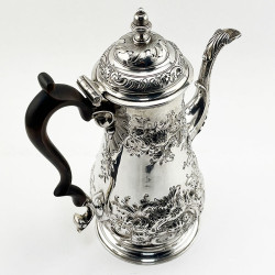 Fine George II Sterling Silver Coffee Pot