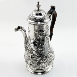 Fine George II Sterling Silver Coffee Pot