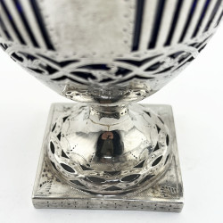 Elegant George III Sterling Silver Sugar Basket