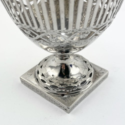 Elegant George III Sterling Silver Sugar Basket
