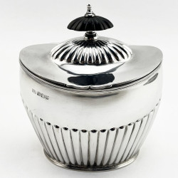 Good Quality 10.3 Troy Oz Sterling Silver Tea Caddie (1898)