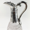 English Victorian Silver Plated and Engraved Claret Jug