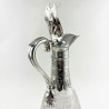 English Victorian Silver Plated and Engraved Claret Jug