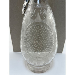 English Victorian Silver Plated and Engraved Claret Jug