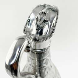 English Victorian Silver Plated and Engraved Claret Jug