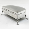 Stylish Plain Sterling Silver Jewellery or Trinket Box