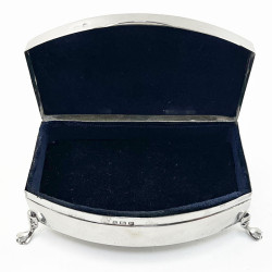 Stylish Plain Sterling Silver Jewellery or Trinket Box