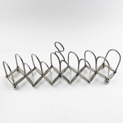 Victorian Novelty Silver Plated Expanding Toast Rack