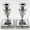 Pair of Edwardian Elkington & Co Sterling Silver Candlesticks (1910)