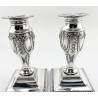 Pair of Edwardian Elkington & Co Sterling Silver Candlesticks