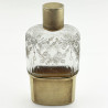 Good Quality Sterling Silver and Glass Hip Flask (1943)