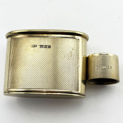 Good Quality Sterling Silver and Glass Hip Flask