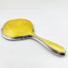 Good Quality Sterling Silver and Enamel Hand Mirror
