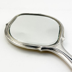 Good Quality Sterling Silver and Enamel Hand Mirror