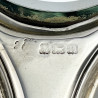 Good Quality Sterling Silver and Enamel Hand Mirror