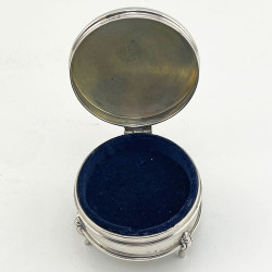 Sterling Silver and Guilloche Enamel Jewellery or Trinket Box