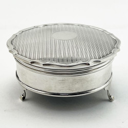 Stylish Sterling Silver Jewellery or Trinket Box (1957)