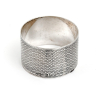Silver Napkin Ring with Reeded Border and Machine Turned Patterned Body