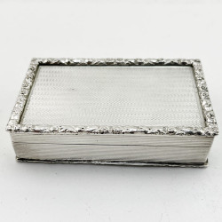 Good Quality Sterling Silver Snuff or Trinket Box (1928)