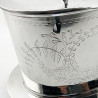 Victorian Silver Plated Biscuit Box with Whippet or Greyhound Motif Finial