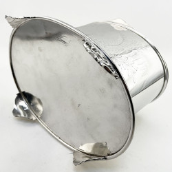 Victorian Silver Plated Biscuit Box with Whippet or Greyhound Motif Finial