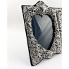 Decorative Victorian Double Heart William Comyns Sterling Silver Photo Frame