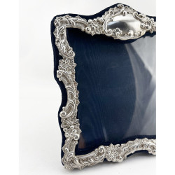 Unusual Design Edwardian Sterling Silver Photo Frame