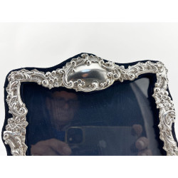 Unusual Design Edwardian Sterling Silver Photo Frame