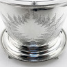 Victorian Fern Engraved Oval Silver Plated Biscuit Box