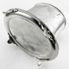 Victorian Fern Engraved Oval Silver Plated Biscuit Box