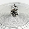 Decorative Engine Turned Pattern Victorian Silver Plated Biscuit Barrel