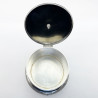 Decorative Engine Turned Pattern Victorian Silver Plated Biscuit Barrel