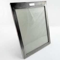 Impressive Engine Turned Style Sterling Silver Photo Frame (1930)