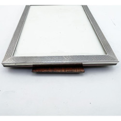 Impressive Engine Turned Style Sterling Silver Photo Frame