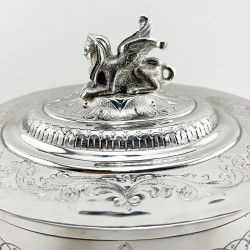 Heavily Floral Embossed Victorian Silver Plated Biscuit Barrel