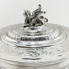 Heavily Floral Embossed Victorian Silver Plated Biscuit Barrel