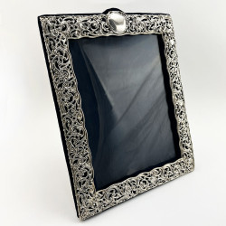 Large Edwardian Sterling Silver Photo Frame by Henry Matthews (1905)