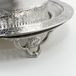 Pretty Victorian Silver Plated Biscuit Barrel