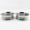 Unusual Pair of Old Sheffield Plate Coasters