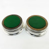Unusual Pair of Old Sheffield Plate Coasters