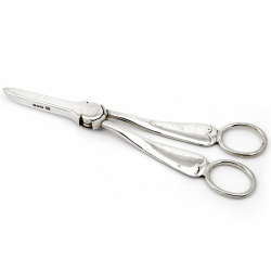Antique Plain Silver Grape Scissors